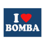 I Love Bomba Post Card