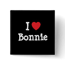 I love Bonnie heart T-Shirt buttons