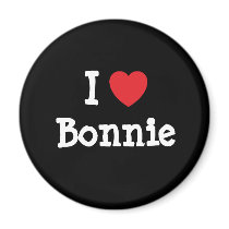 I love Bonnie heart T-Shirt magnets