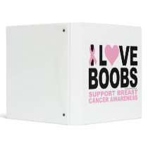 I Love Boobs 3 Ring Binder