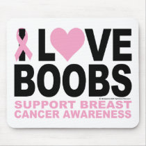 I Love Boobs Mouse Pads