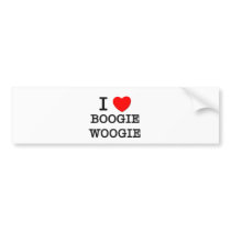 I Love Boogie Woogie Bumper Sticker