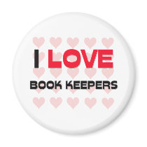 I LOVE BOOK KEEPERS magnets