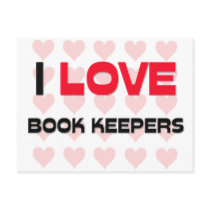 I LOVE BOOK KEEPERS postcards