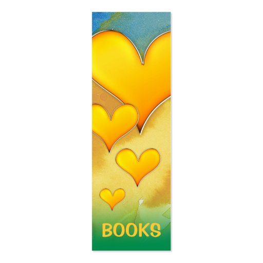 I Love Books! bookmark for every books lovers! Business Card Template (front side)