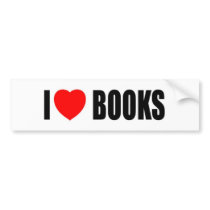I Love Books bumper stickers
