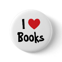 I Love Books Pin