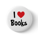 I Love Books buttons