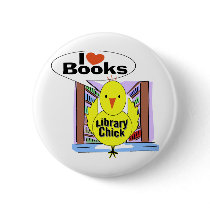 I Love Books buttons