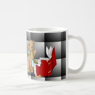 I Love Books Dragon Mug Gray Quilt 2