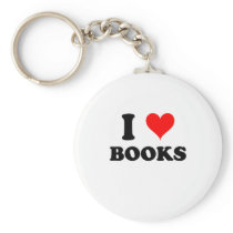 I Love Books Key Chain