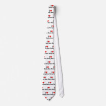 I Love Booty Bass Necktie