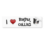 I Love Border Collies Bumper sticker