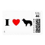 I Love Border Collies Postage Stamps