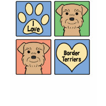 I Love Border Terriers t-shirts by dogcartoons I Love Border Terriers t-shirts