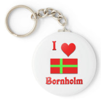 I Love Bornholm Key Chain