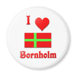 I Love Bornholm Refrigerator Magnets