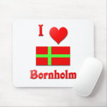 I Love Bornholm Mouse Pads