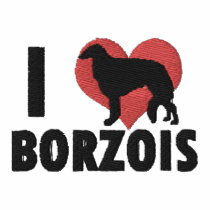 I Love Borzois Embroidered Long Sleeve Shirt embroidered shirts by MenagerieMayhem I Love Borzois Embroidered Long Sleeve Shirt embroidered shirts