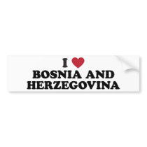 I Love Bosnia and Herzegovina Bumper Sticker