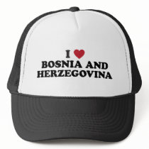 I Love Bosnia and Herzegovina Mesh Hat