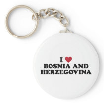 I Love Bosnia and Herzegovina Keychains