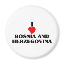 I Love Bosnia and Herzegovina Magnets