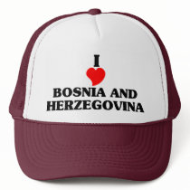 I Love Bosnia and Herzegovina Mesh Hats