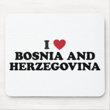I Love Bosnia and Herzegovina Mouse Pad
