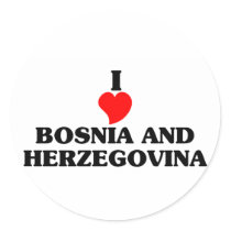 I Love Bosnia and Herzegovina Stickers