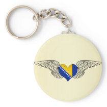 I Love Bosnia and Herzegovina -wings Key Chains