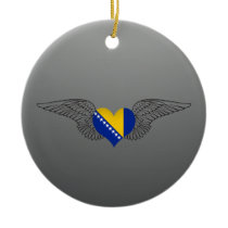 I Love Bosnia and Herzegovina -wings Christmas Tree Ornaments