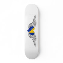 I Love Bosnia and Herzegovina -wings Skateboard Deck