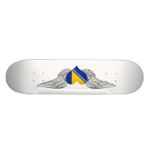 I Love Bosnia and Herzegovina -wings Skateboard Deck