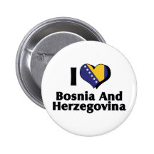 I Love Bosnia & Herzegovina Flag Pin
