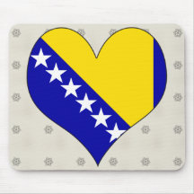 I Love Bosnia Herzegovina Mousepads