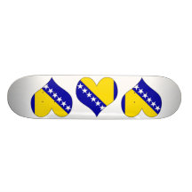 I Love Bosnia Herzegovina Skate Board