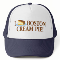 I Love Boston Cream Pie Trucker Hats