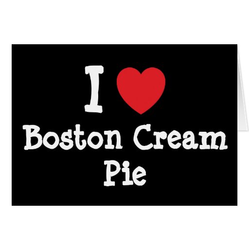 I love Boston Cream Pie heart T-Shirt Card