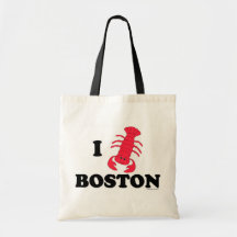 I love Boston Tote Bags