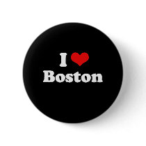 I Love Boston Tshirt White Tshirt Pin