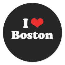 I Love Boston Tshirt White Tshirt Stickers