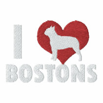 I Love Bostons Embroidered Shirt (Polo) embroidered shirts by MenagerieMayhem I Love Bostons Embroidered Shirt (Polo) embroidered shirts