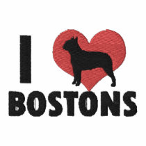 I Love Bostons Embroidered Shirt (T-Shirt) embroidered shirts by MenagerieMayhem I Love Bostons Embroidered Shirt (T-Shirt) embroidered shirts
