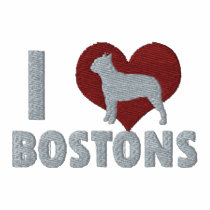 I Love Bostons Embroidered Shirt (Zip Hoodie) embroidered shirts by MenagerieMayhem I Love Bostons Embroidered Shirt (Zip Hoodie) embroidered shirts
