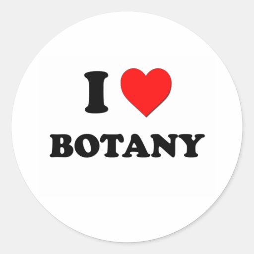 I Love Botany Stickers