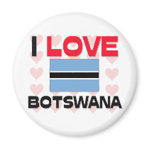 I Love Botswana magnets