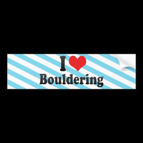 I Love Bouldering Bumper Stickers