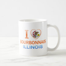 I Love Bourbonnais, IL Mugs