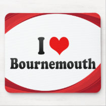 I Love Bournemouth, United Kingdom Mouse Pads